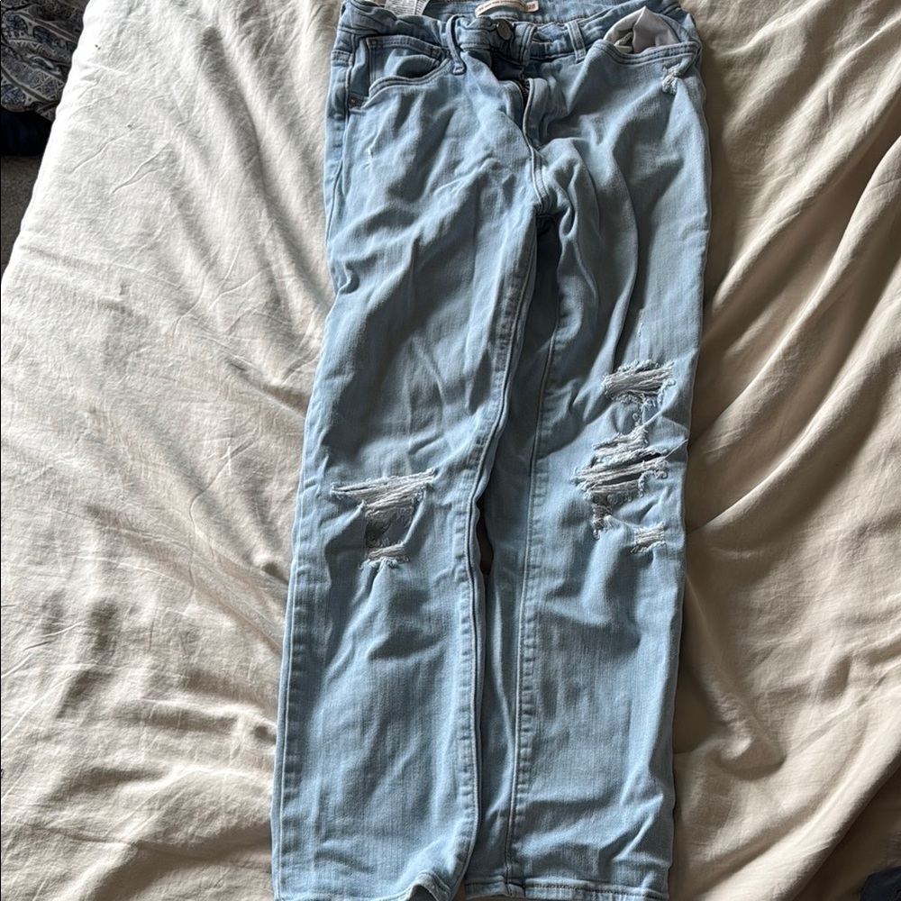 Levi’s high rise straight crop jeans